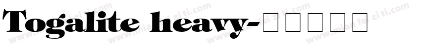 Togalite heavy字体转换